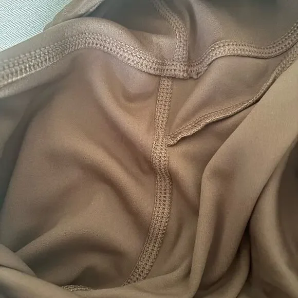 Tan Long Sleeve Crop Top and Leggings - Picture 6 of 7